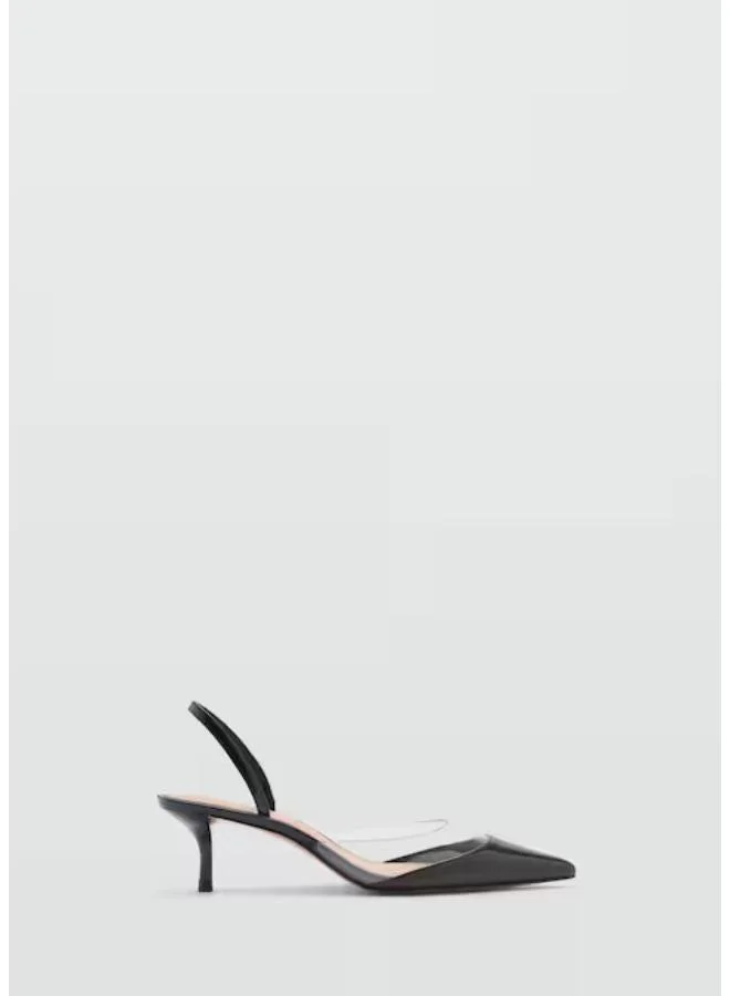 MANGO heeled shoes with vinyl panel
